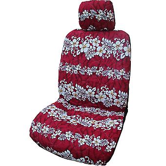 Side Airbag Optional; Hibiscus Wave Separate Headrests Hawaiian Car Seat Covers