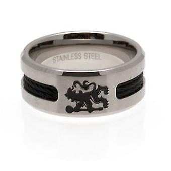 Chelsea Black Inlay Ring Large